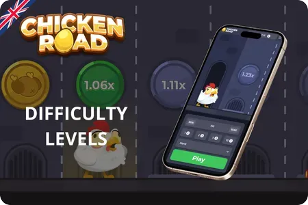 Difficulty Levels in game Chicken Road download